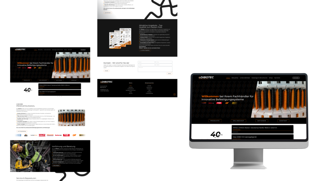 erstellte Website für dibotec