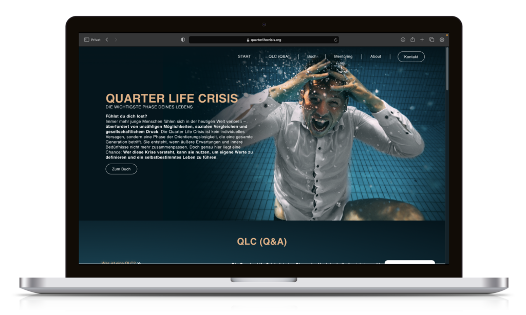 Website Vorschau auf einem Laptop